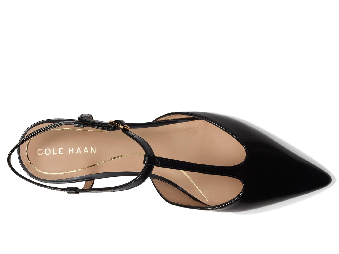 Cole Haan Women's Marlah T-Strap Ballet Flats, Black Box Leather, 11-B US