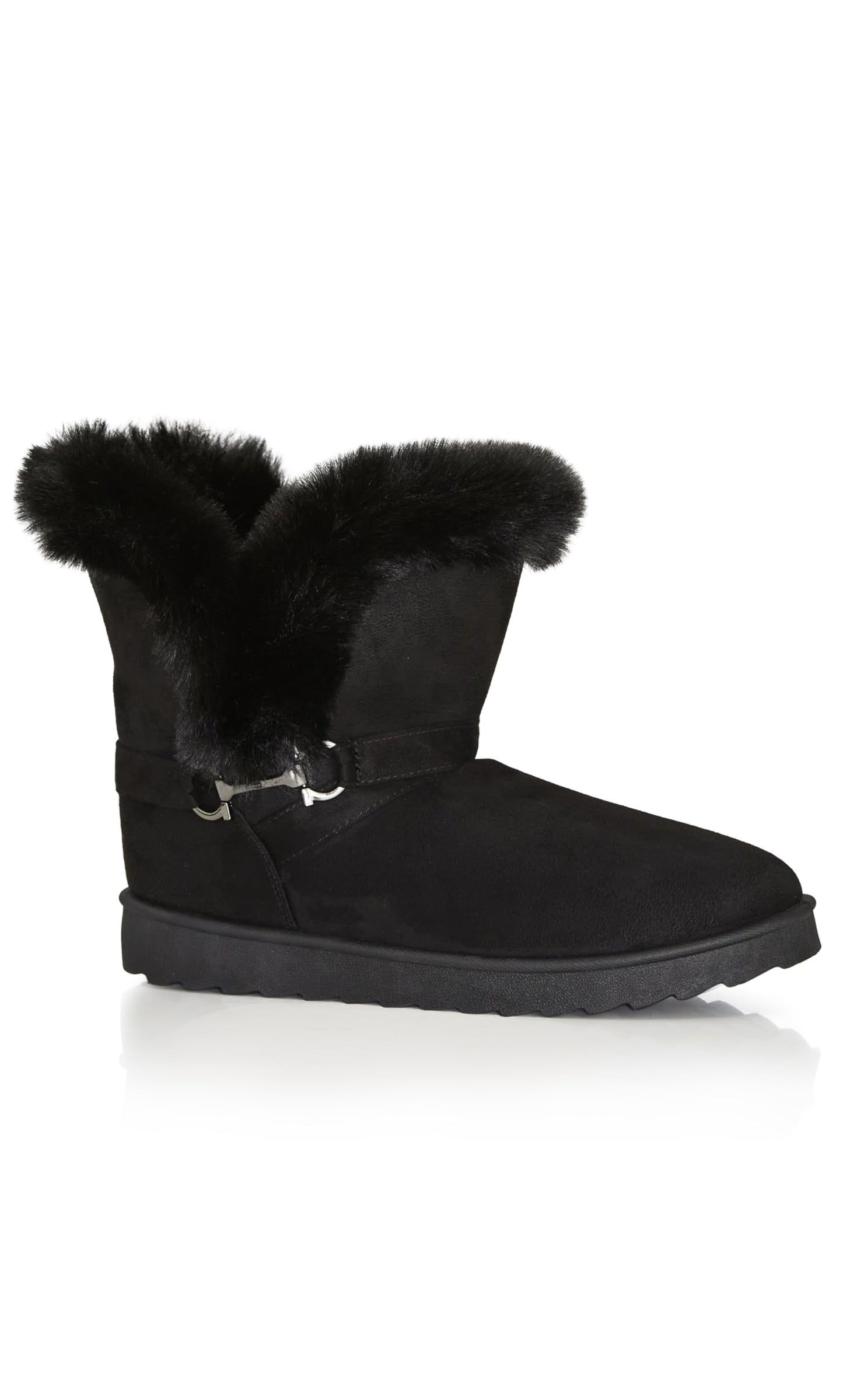 Avenue Womens Plus Size Pippa Hug Fashion Boot, Black, 7 Wide US