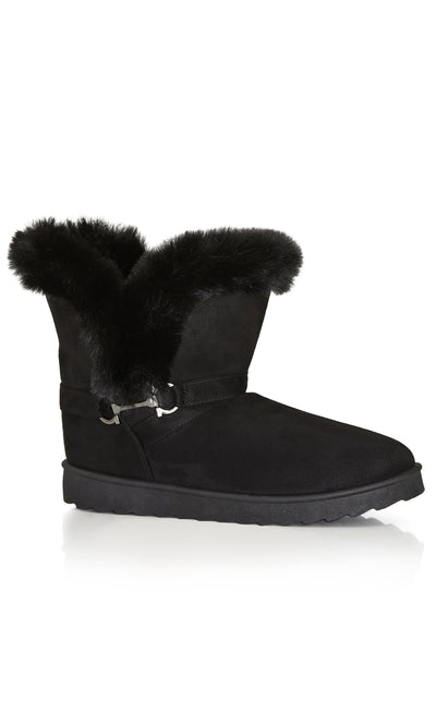 Avenue Womens Plus Size Pippa Hug Fashion Boot, Black, 7 Wide US