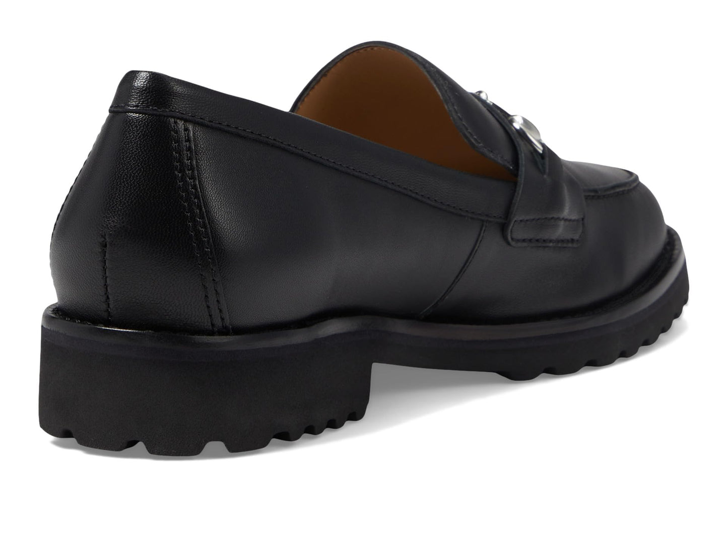 Marc Joseph New York Nancy LN - Shoes for Women - Signature Resin Bit Buckle - Arch Support - Leather Upper Black Nappa 8.5 M