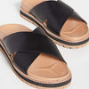 Madewell The Dayna Lugsole Slide Sandal in Leather True Black 9 M