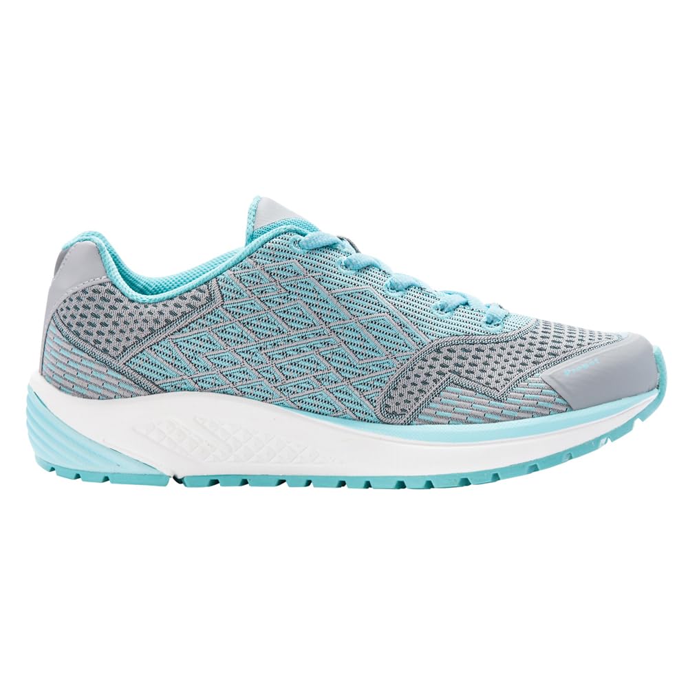 Propét Women's One Running Shoe, Grey/Mint, 12 M US