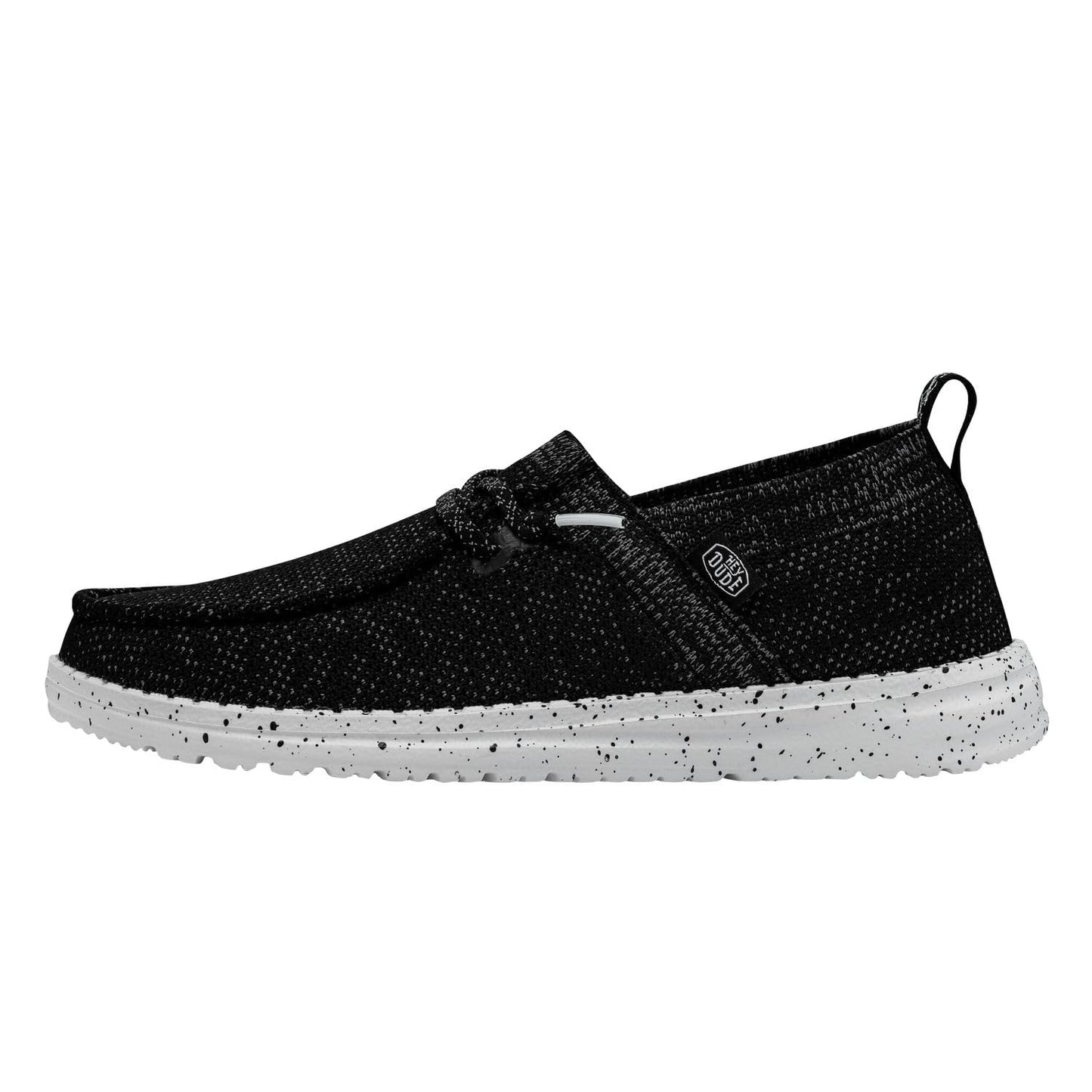 HEYDUDE Women's Wendy Halo Black Size 5 | Women's Shoes | Women's Slip On Shoes | Comfortable & Light-Weight