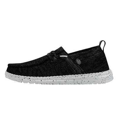 HEYDUDE Women's Wendy Halo Black Size 5 | Women's Shoes | Women's Slip On Shoes | Comfortable & Light-Weight