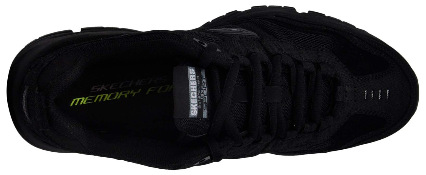 Skechers Men's Vigor 2.0 Trait Memory Foam Sneaker, Black/Black, 8.5 W US