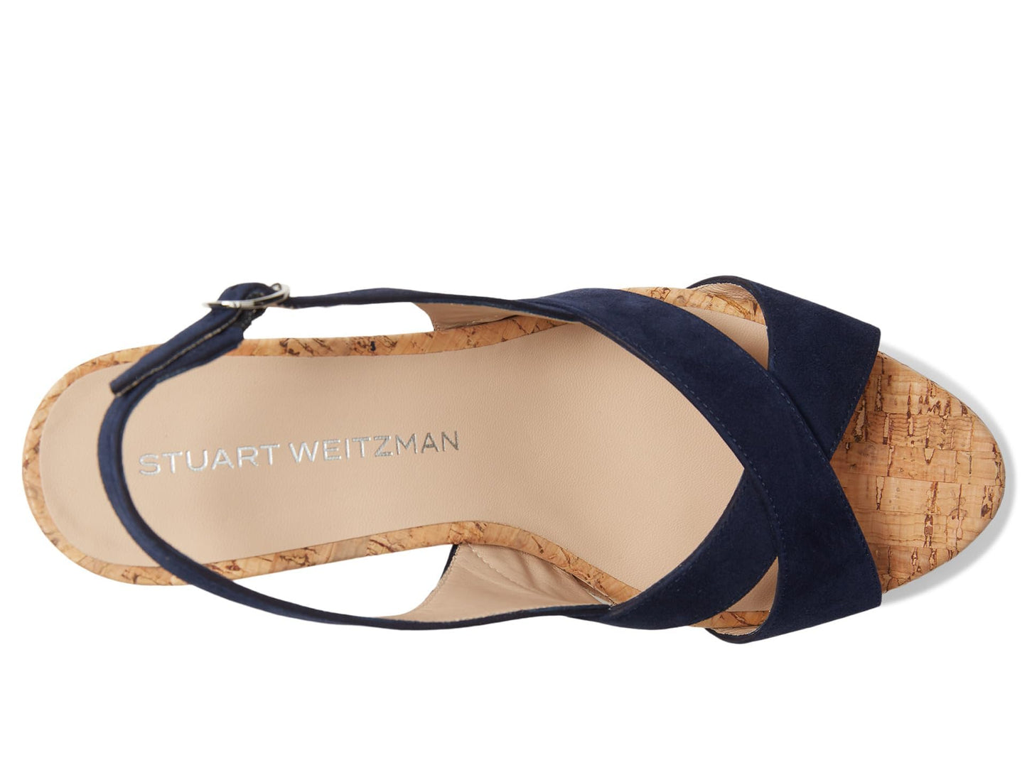 Stuart Weitzman Womens Dayna Slingback Wedge Nice Blue 6.5 Medium