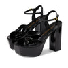 Stuart Weitzman Miami Squarehigh 140 Platform Sandal Black 9 B