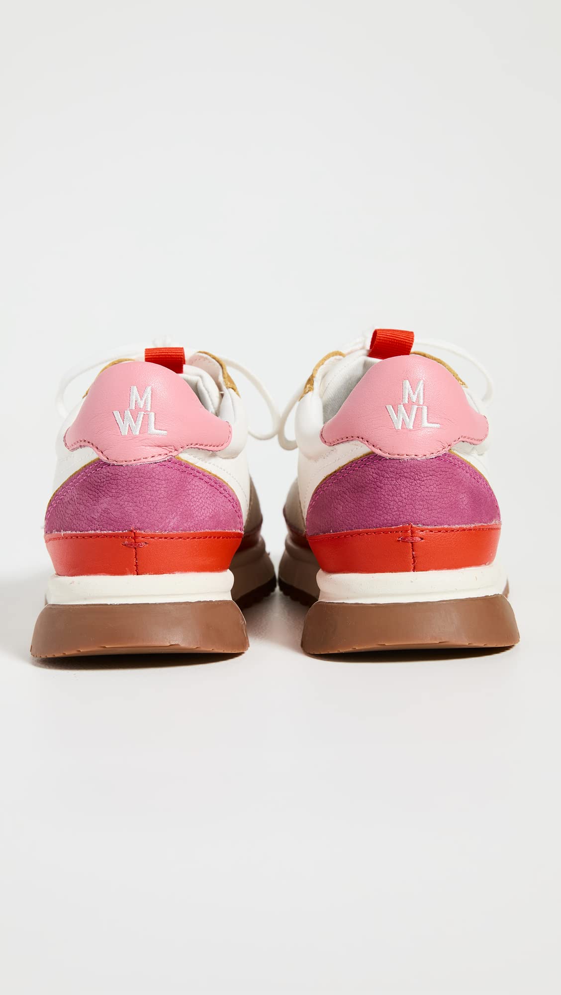 Madewell Women's Kickoff Trainer Sneakers in Bright Colorblock Leather, Primrose Multi, 9 Medium US