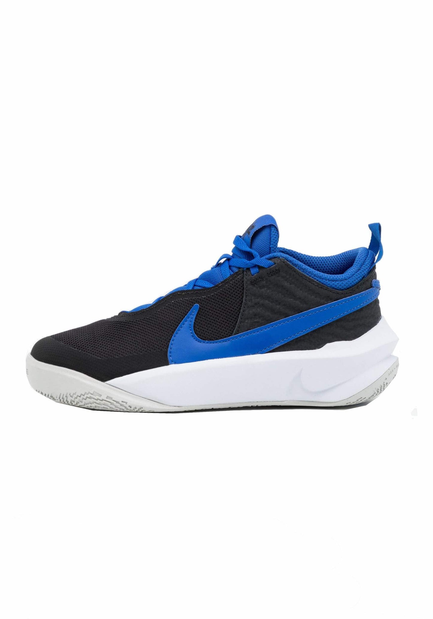 Nike boys Team Hustle D10 GS Basketball Shoe, Black/Game Royal-photon Dust, 5.5 Big Kid