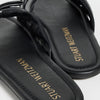 Stuart Weitzman Women's Sofia Slides, Black, 6.5 Medium US
