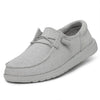 HEYDUDE Women's Wendy Funk Mono Slip On Shoe, Grey Size 6 | Stretch Knit Upper, Cushioned Foam Insole, Ultralight Casual Loafer