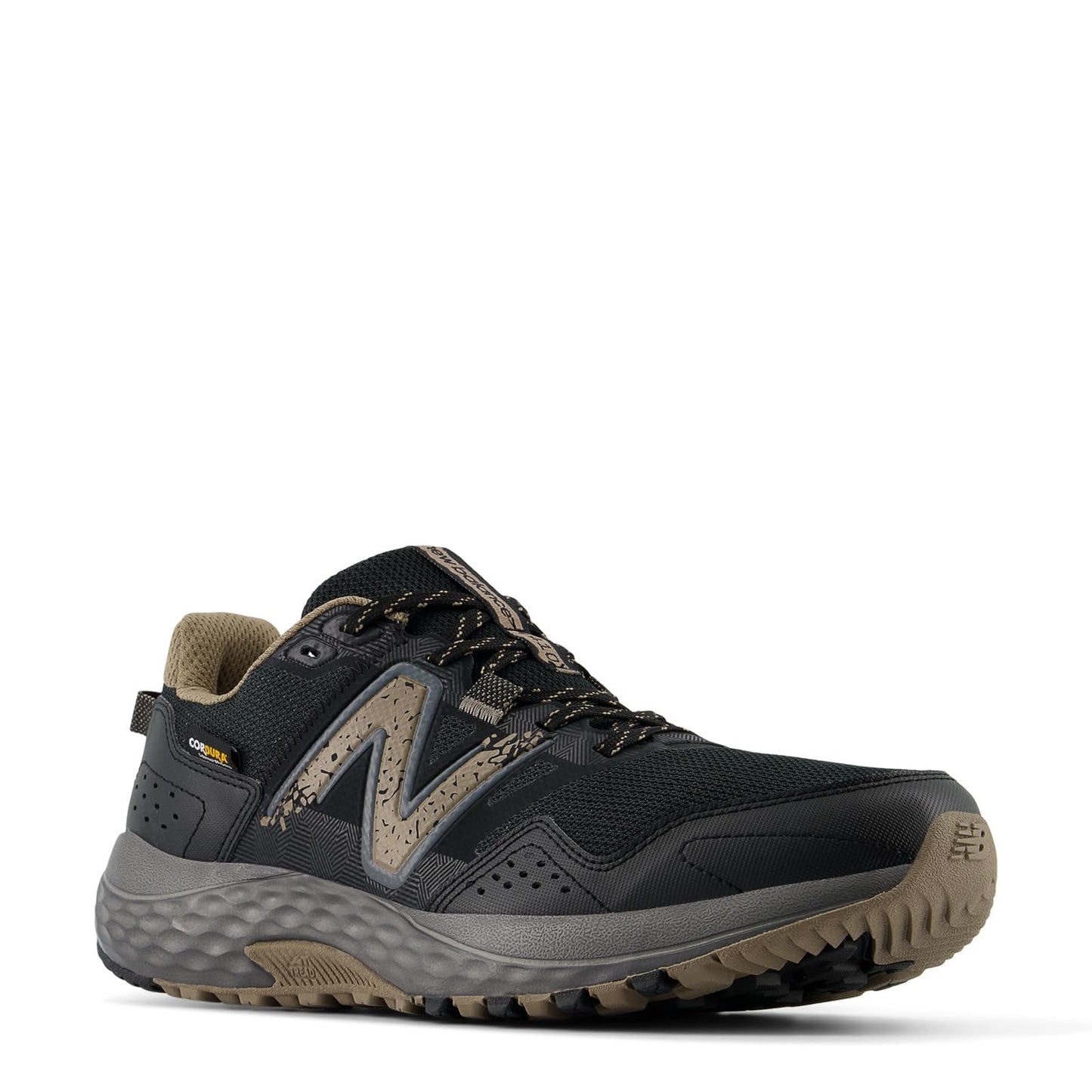 New Balance Men's 410 V8 Trail Running Shoe, Black/Magnet/Mushroom, 7 W
