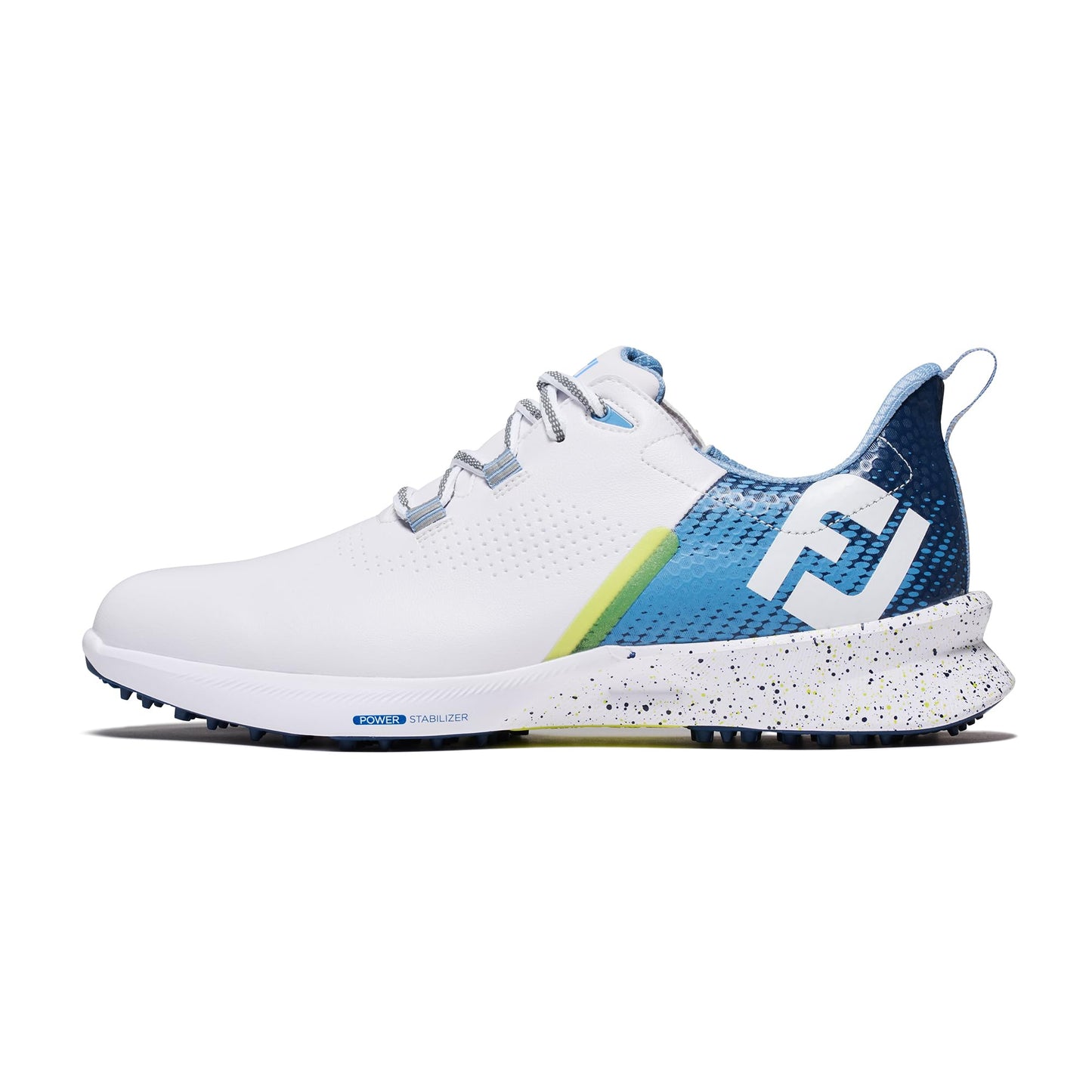 FootJoy Men's FJ Fuel Previous Season Style Golf Shoe, White/Blue/Green, 10 Wide