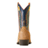 ARIAT Unisex-Kids Derby Monroe Western Boot - Terracotta Roughout/Royal Gold Metallic, 11 Medium