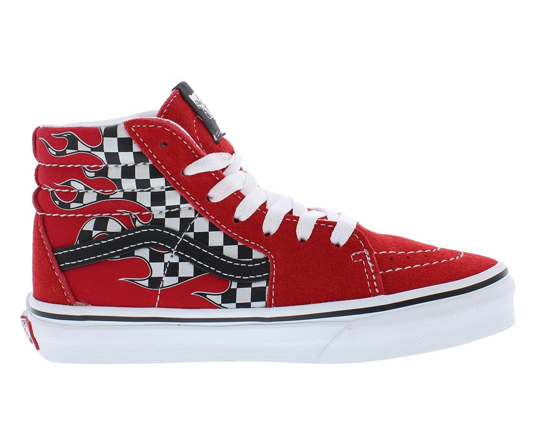 Vans - Unisex-Adult Kids Sk8-Hi Shoes, Color Racing Red, Size: 3 M US Little Kid