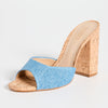SCHUTZ Women's Kaycee Heels, Washed Denim Blue, 10 Medium US