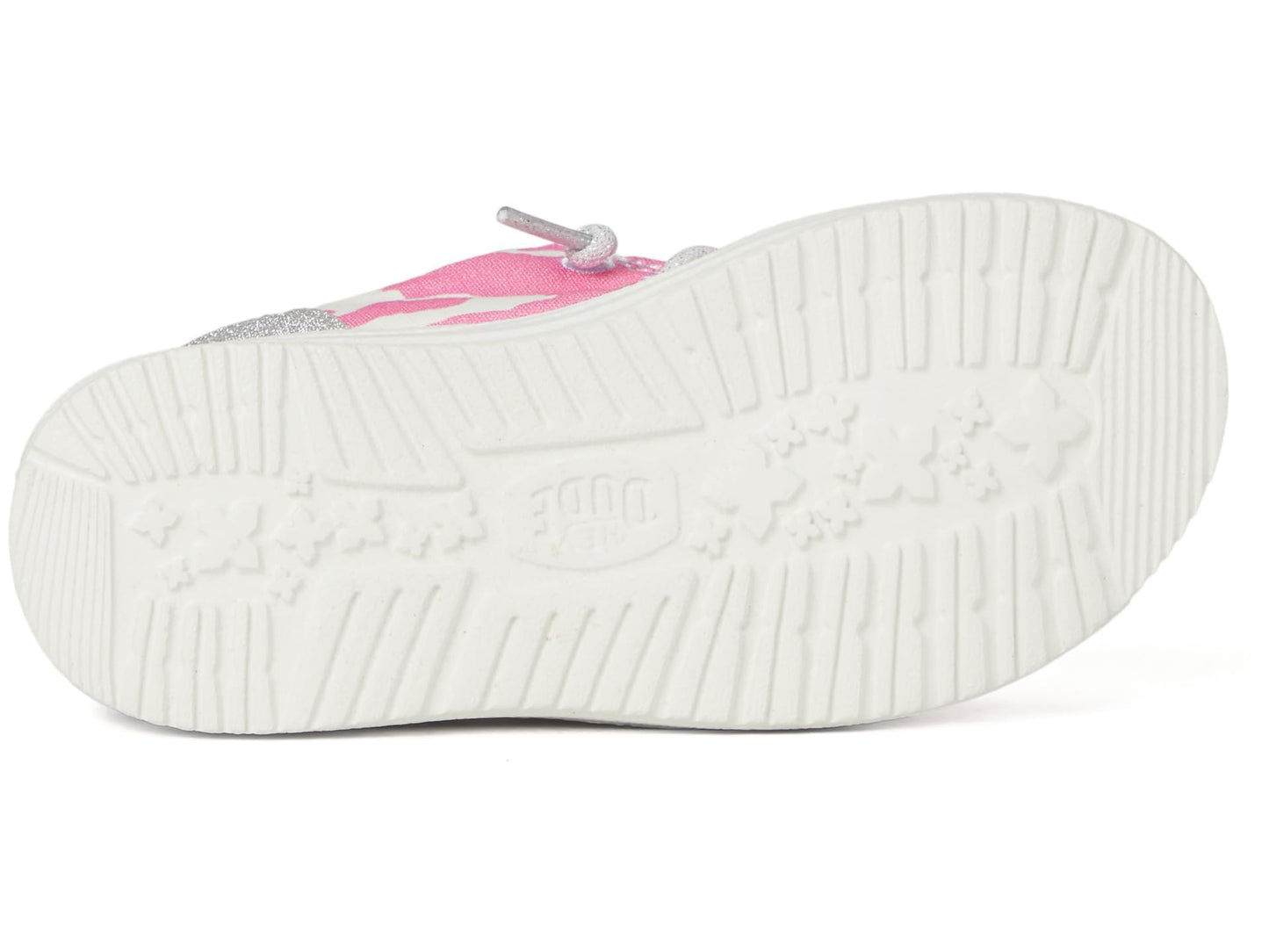 HEYDUDE Girl's Wendy Funk Y Cowgirl Bling Pink Cow/Silver Size 4 | Youth's Shoes | Youth Slip-on Loafers | Comfortable & Light-Weight