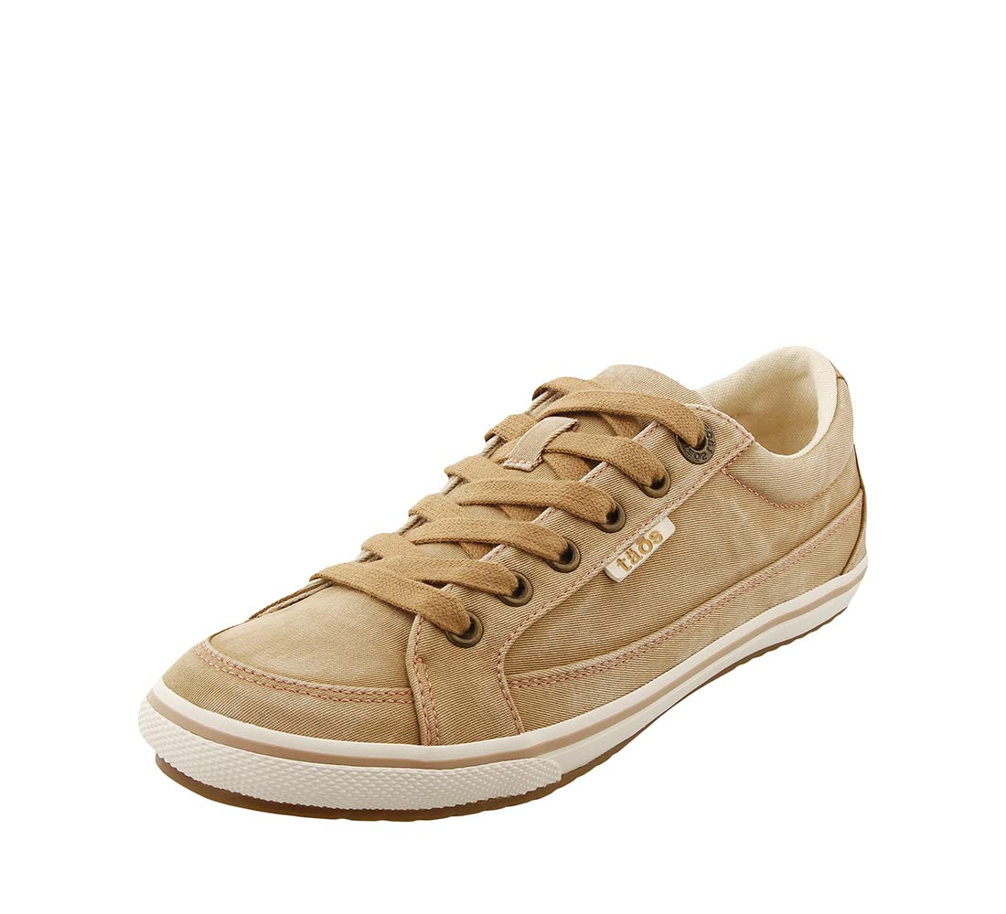 Taos Footwear Women's Moc Star Tan Distressed Sneaker 12 (M) US
