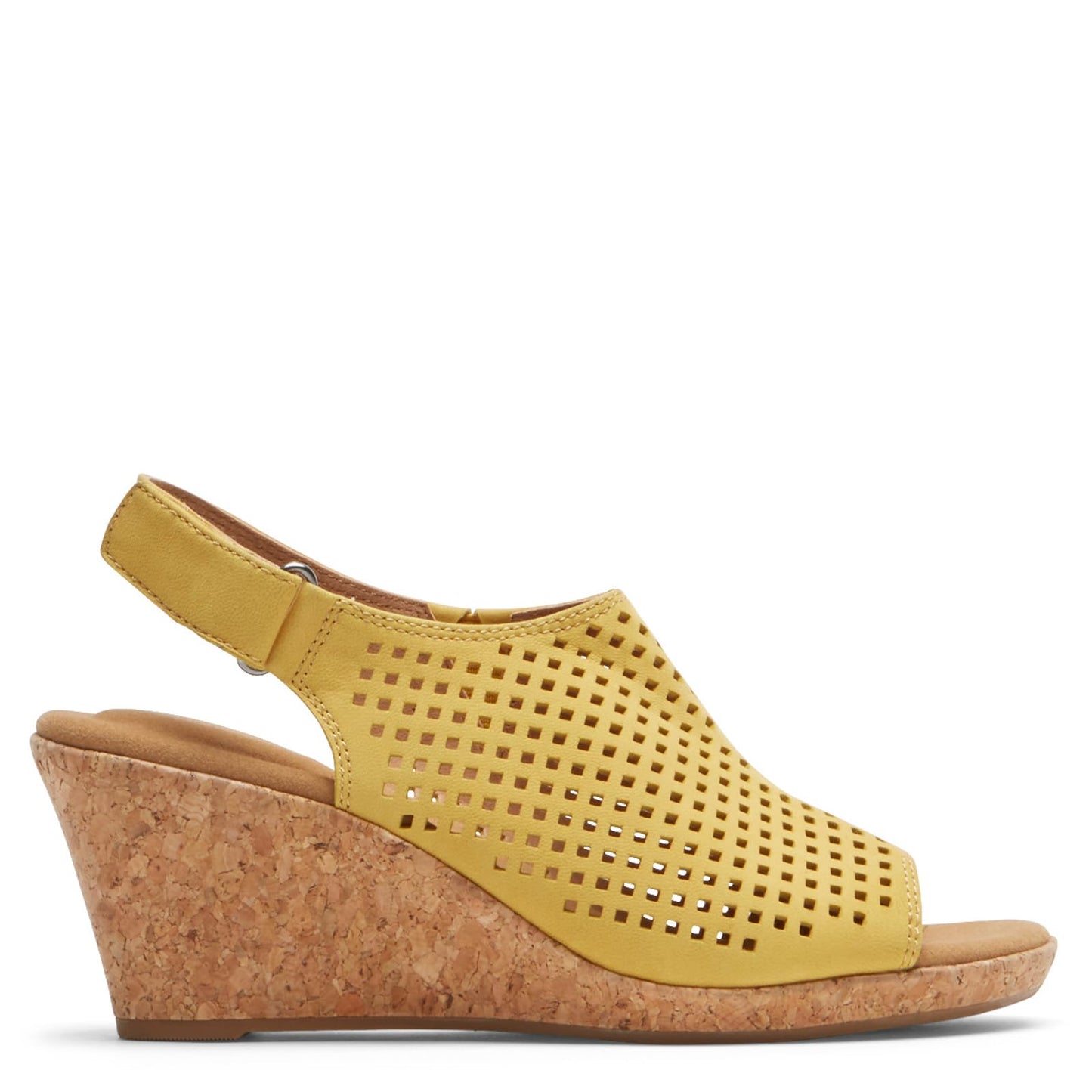 Rockport Women's Briah Perf Sling Sandal, SWEET CORN, 6