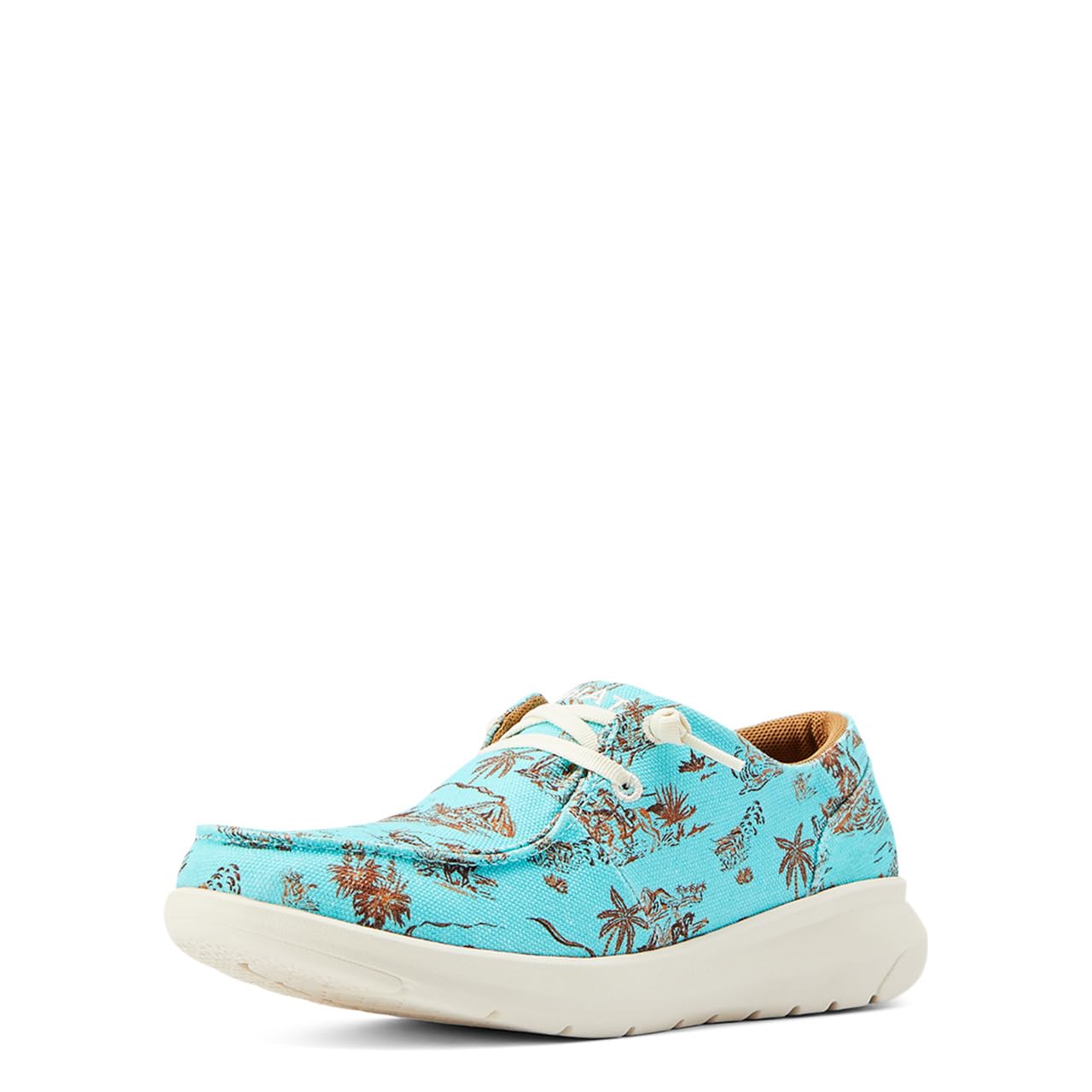 ARIAT Womens Hilo Western Aloha Turquoise Paniolo Print 7.5