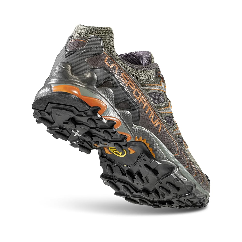 La Sportiva Mens Ultra Raptor II Hiking/Trail Running Shoes, Carbon/Hawaiian Sun, 15.5