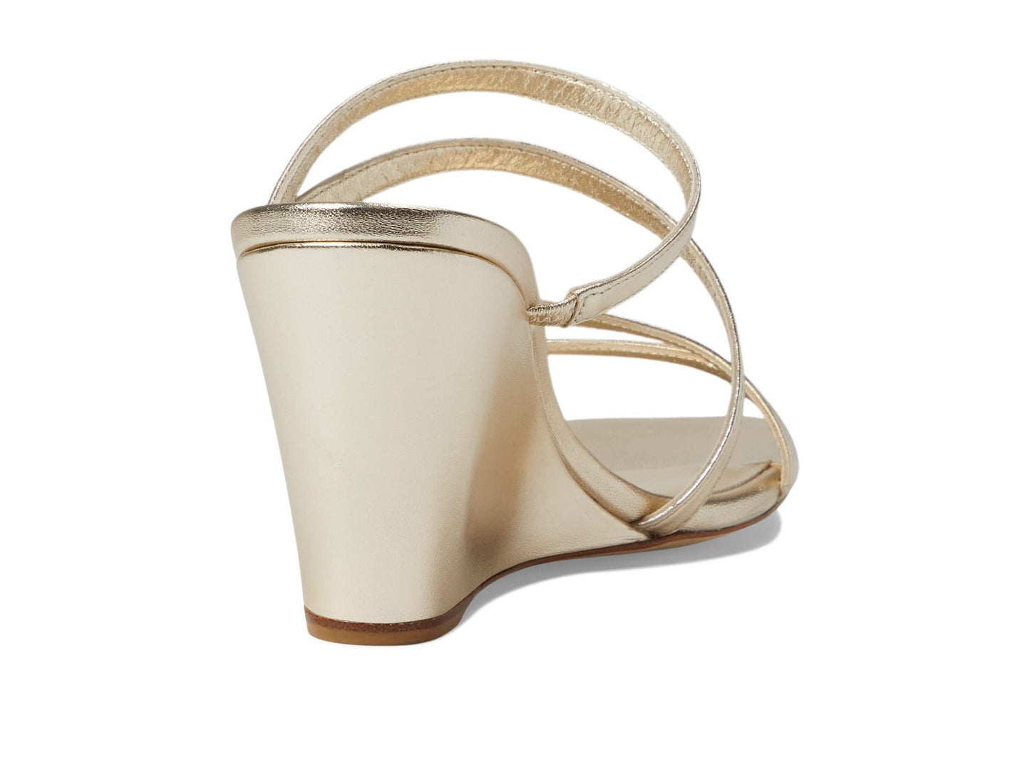 Stuart Weitzman Strapeze 85 Wedge Light Gold 9 B