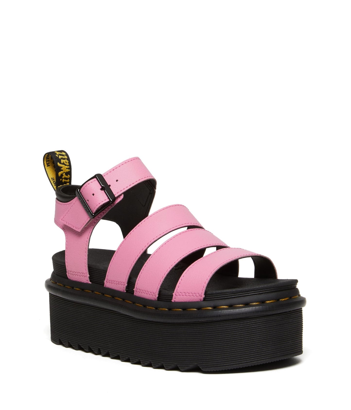 Dr. Martens Blaire Quad - Sandals for Women - Open Toe - Heel Tab - Durable Synthetic Outsole Fondant Pink UK 6 (US Women's 8) M