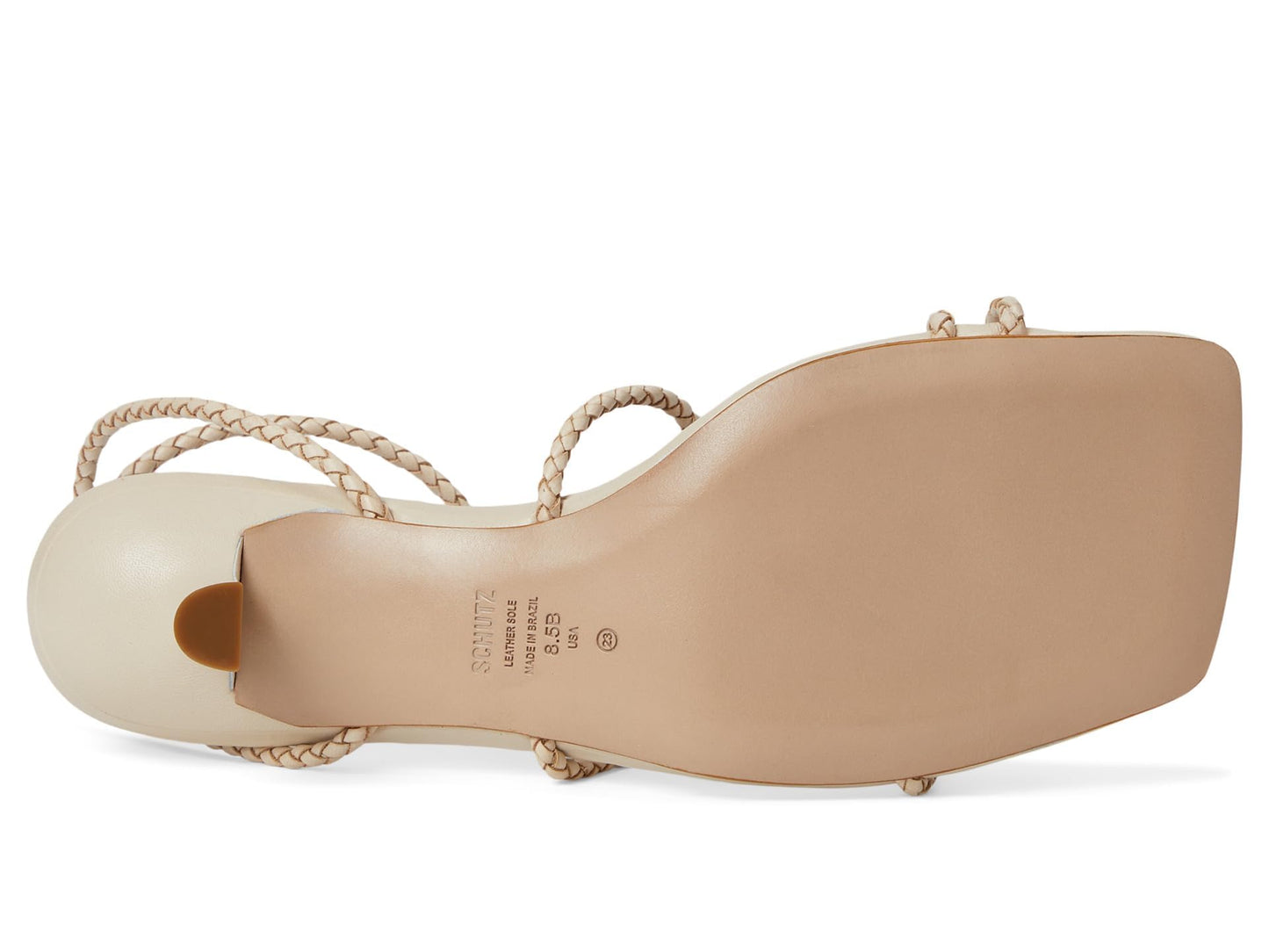 Schutz Women's Kaya Straw Mid Off-White 7 Medium