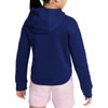Nike Girl's Sportswear Club Fleece Hoodie (Little Kids/Big Kids) Blue Void/Arctic Punch/White MD (10-12 Big Kid)