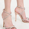 SCHUTZ Women's Louise Sandals, Cristal/Transparente/Rose, Rose Gold, Tan, Clear, 8.5 Medium US