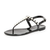 Stuart Weitzman Women's Goldie Jelly Sandals, Black, 5 Medium US