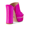 Stuart Weitzman Skyhigh 145 Pearl Slide Flamingo 5 B