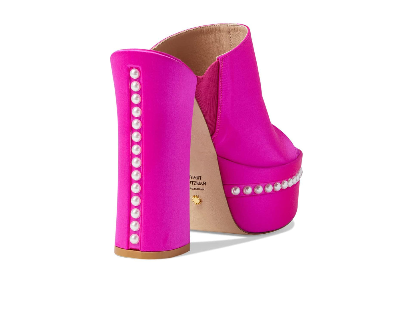 Stuart Weitzman Skyhigh 145 Pearl Slide Flamingo 5 B