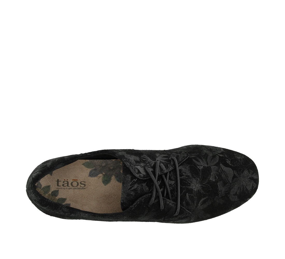 Taos Cobbler Black Printed Suede 6