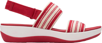 Clarks CloudSteppers Women's Arla Stroll Sandal, Cherry, 5 M US