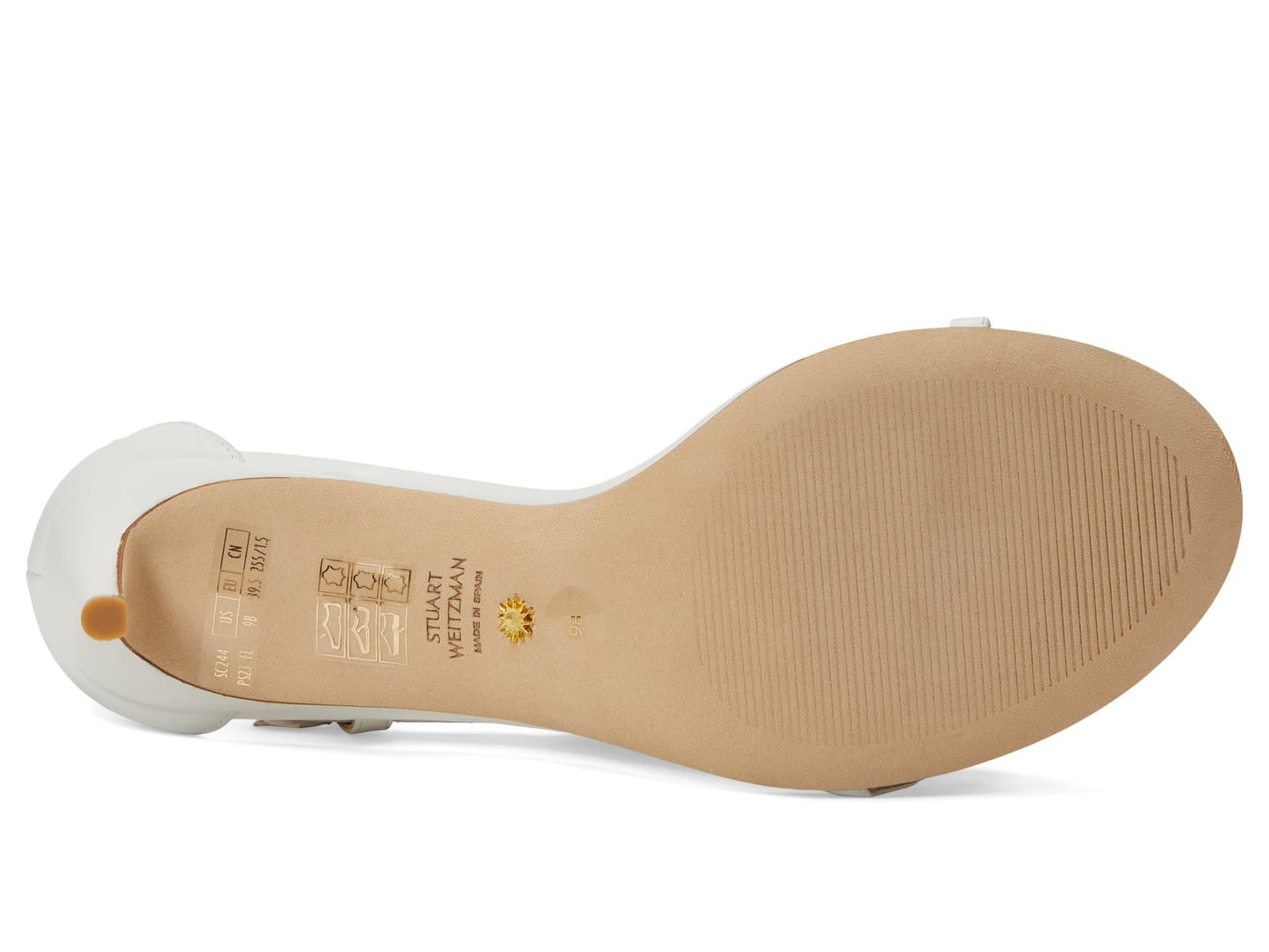 Stuart Weitzman Nudist Bow 75 Sandal White 9.5 B