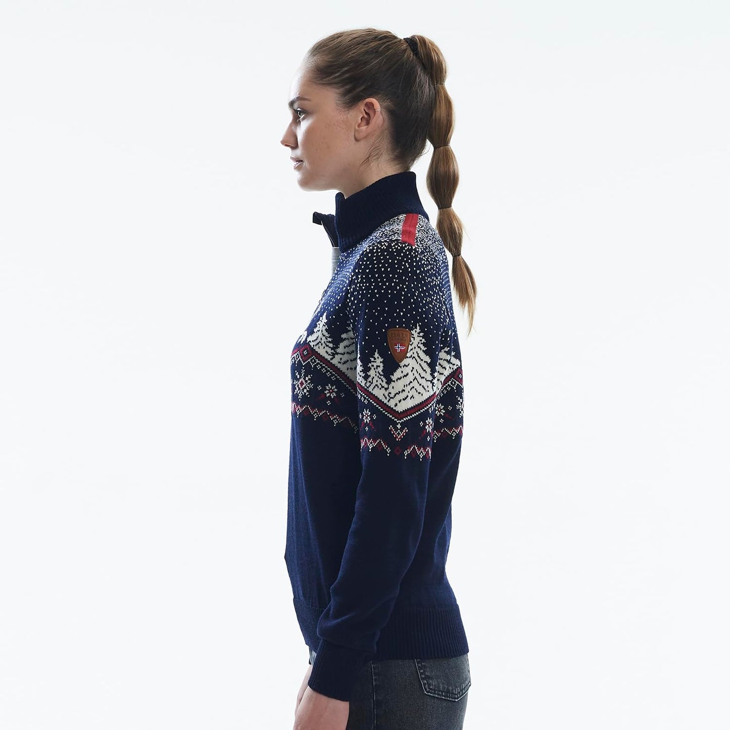 Dale of Norway Christmas Sweater (Toddler/Little Kids/Big Kids) Red Rose/Off-White/Navy 4 Toddler