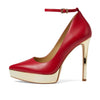Michael Kors Xenia Ankle Strap Pump Crimson 6.5 M