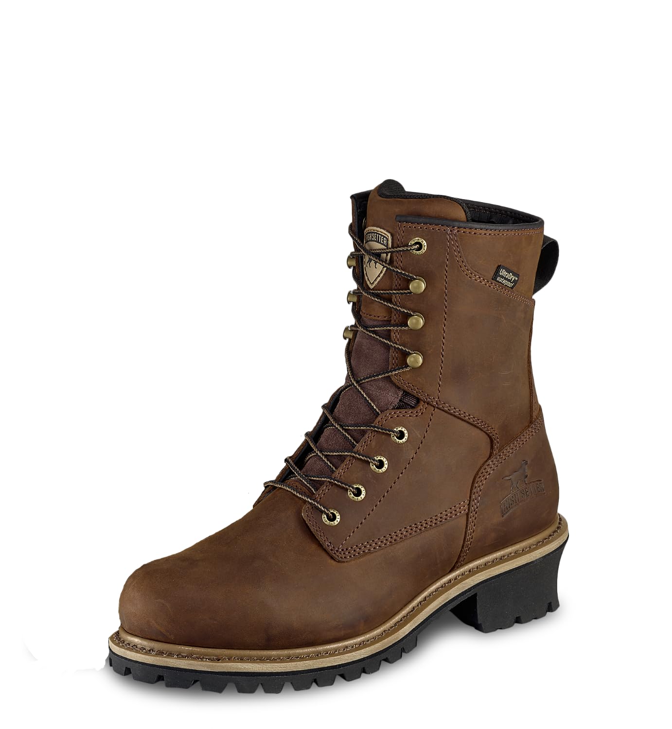 Irish Setter, Mesabi, Men’s, 8", Waterproof, Insulated 600g, Steel Safety Toe, Logger Boot, Brown, 11 D (Medium)