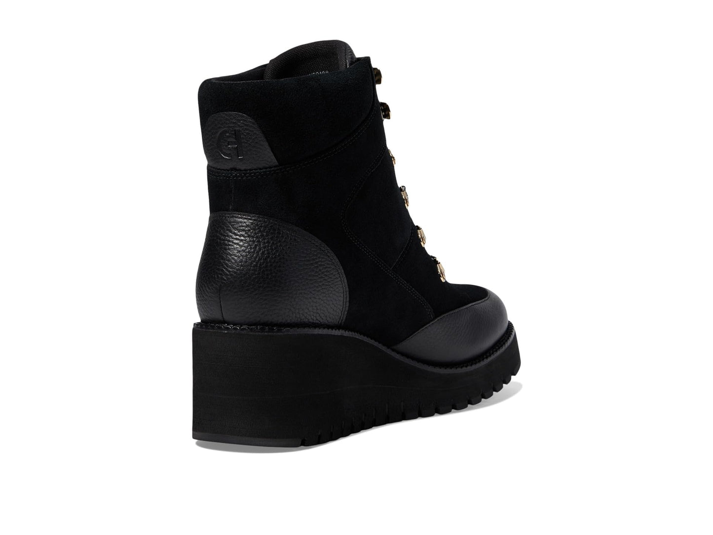Cole Haan Women's Zerogrand City Wedge Hiker Ankle Boot, Black/Black Waterproof, 8 Wide