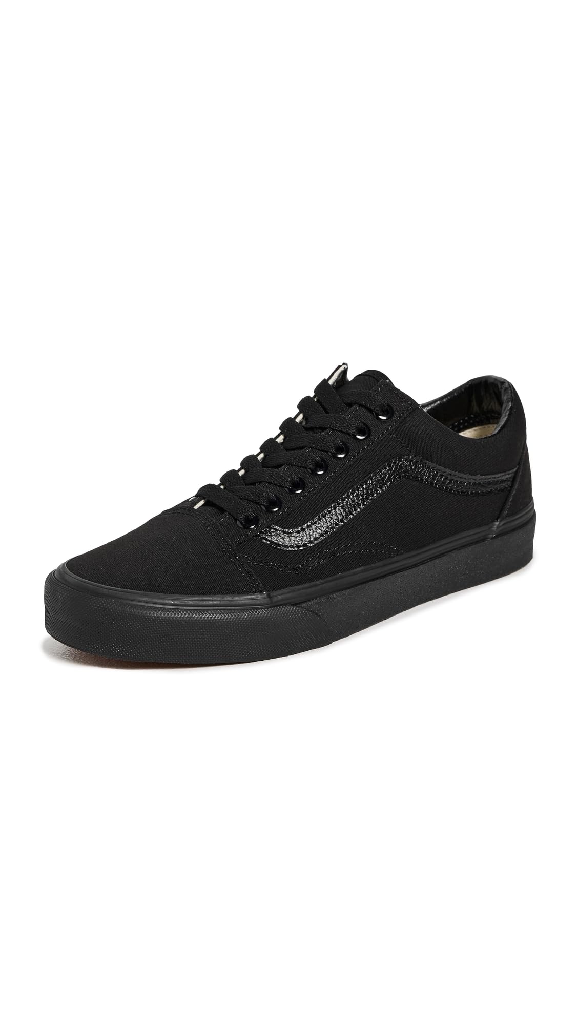 Grade School Vans Old Skool Canvas Shoes - Black/ White