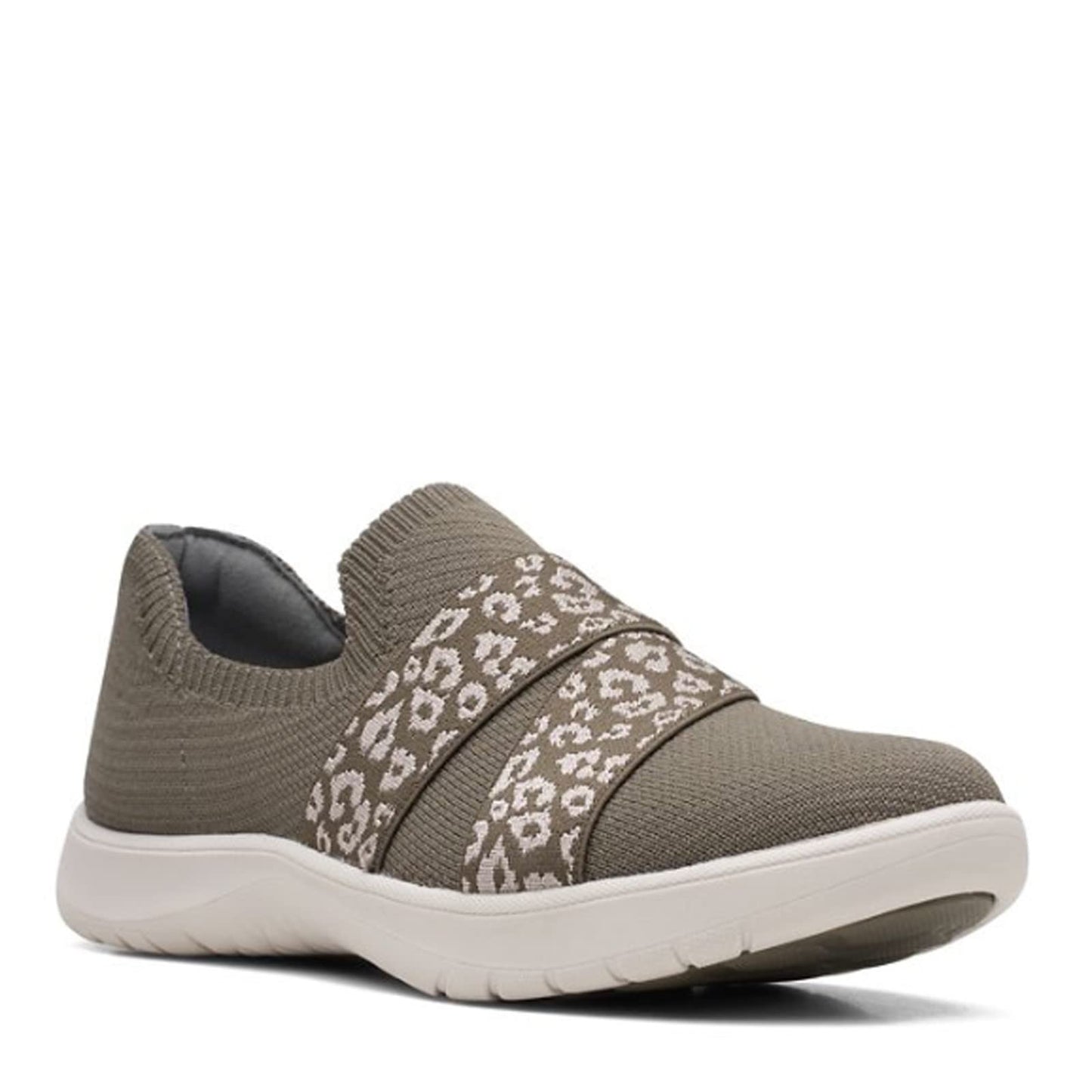 Clarks Adella Stride Dark Olive Textile 9 B (M)