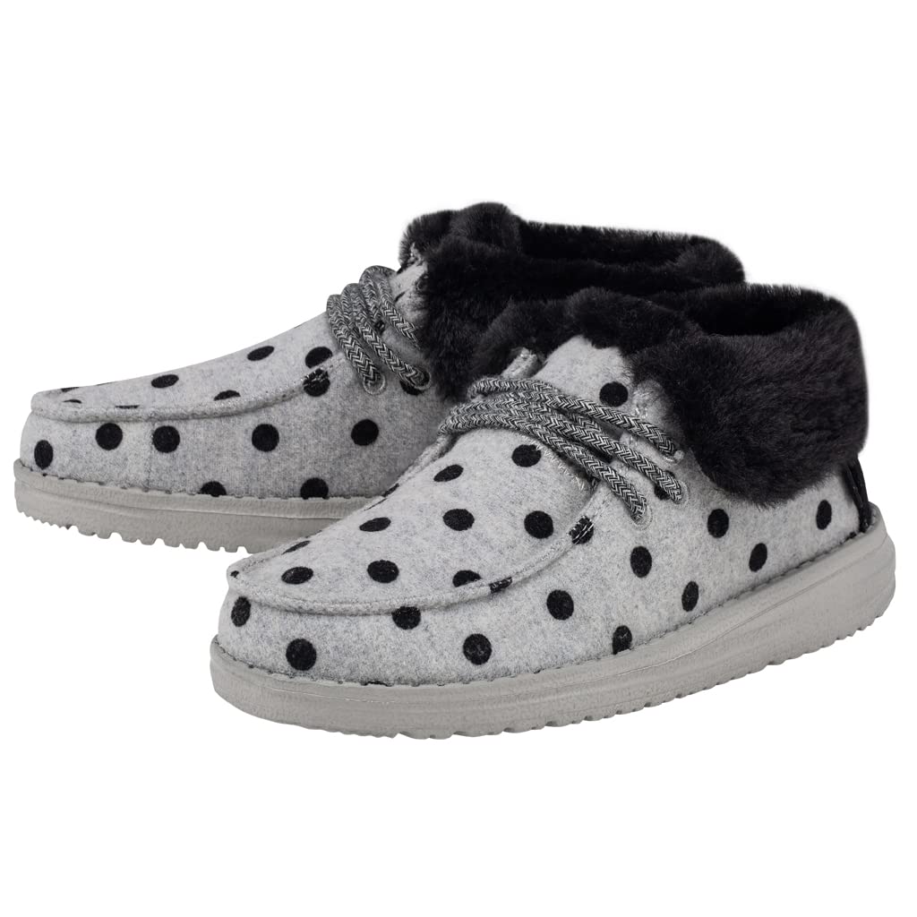 Hey Dude Girl's Britt Youth Polka Dots Size 1 | Girl's Shoes | Girl's Lace Up Boots | Comfortable & Light-Weight