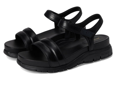 Cole Haan Women's Zerogrand Ankle Strap Sandals, Black/Black, 7-C US