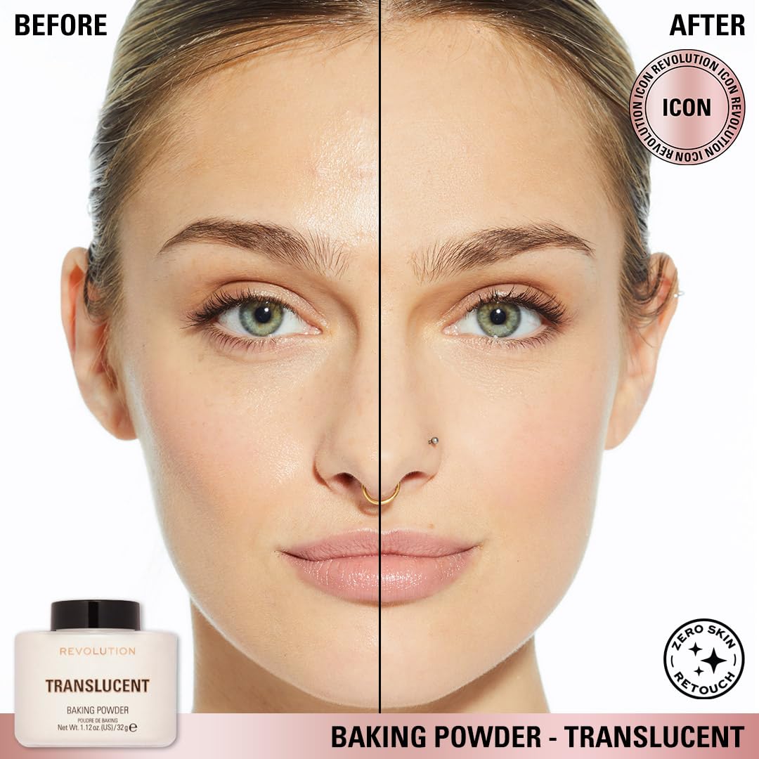 Revolution, Loose Baking Powder, Makeup Setting Powder Translucent, 1.12 oz