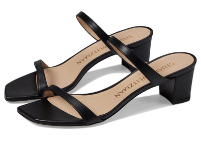 Stuart Weitzman Aleena 50 Block Slide Black 8 B