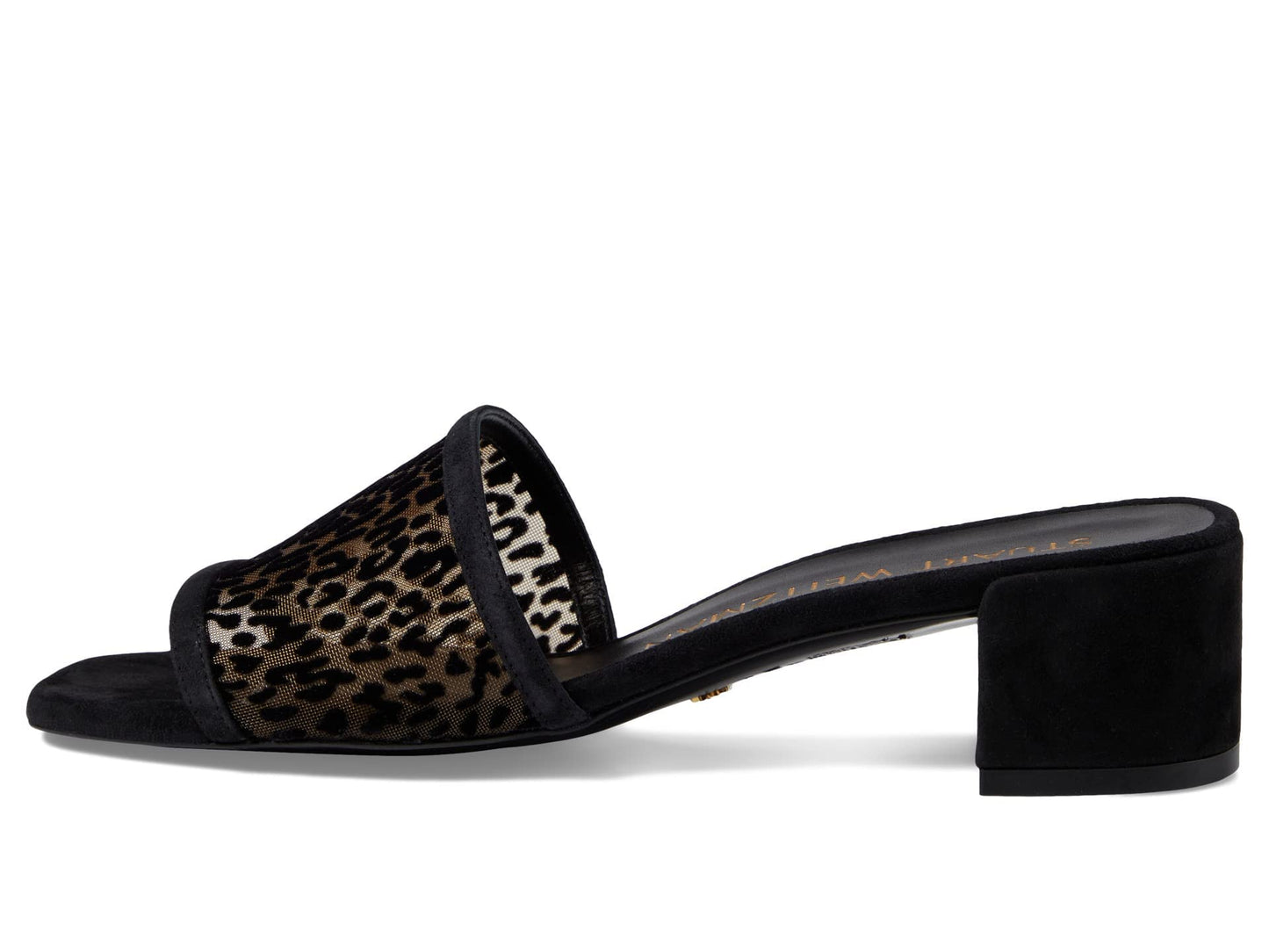 Stuart Weitzman Cayman 35 Block Slide Black 8 B