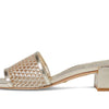 Stuart Weitzman Cayman 35 Block Slide Platino 8.5 B