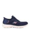 Skechers Go Walk 6 Vivid Idea Hands Free Slip-Ins Navy/Multi 9 B (M)