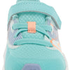 New Balance Kid's Rave Run V2 Hook and Loop Running Shoe, Surf/Peach Glaze/Magic Hour, 8 Toddler